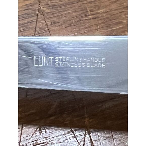 Vintage Lace Point by Lunt Sterling Silver Steak Carving Set 2pc - Picture 7 of 9